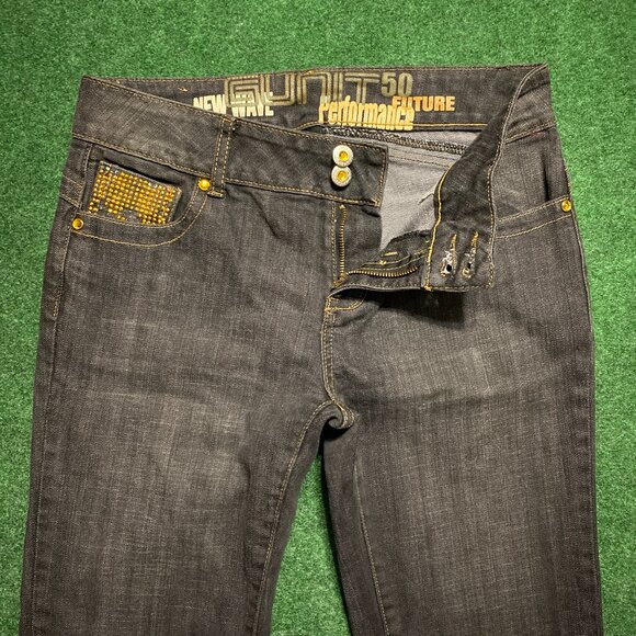 Vintage Y2K Women’s G-Unit Rhinestone Bootcut Jeans US 7 Dark-Wash - Picture 2 of 6